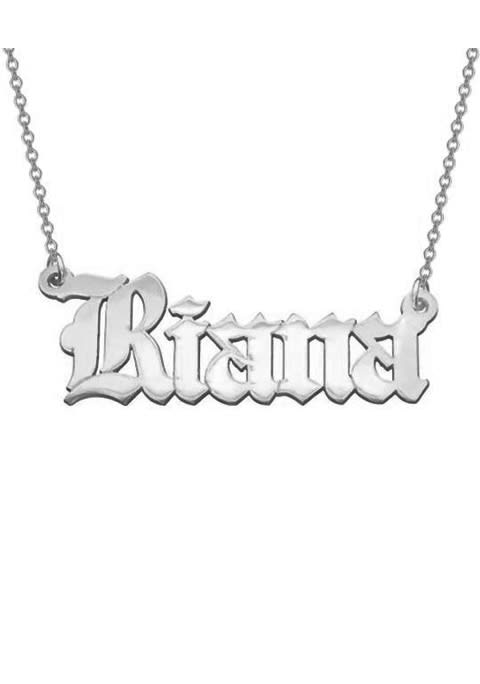 Silver old store english name necklace