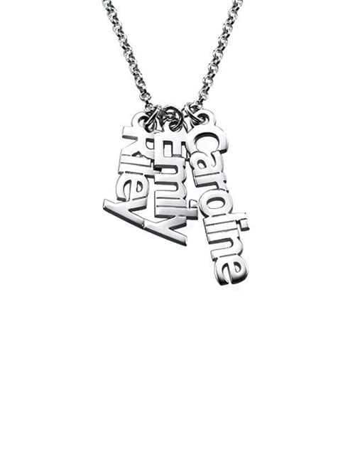 Personalized Vertical Three Names Necklace