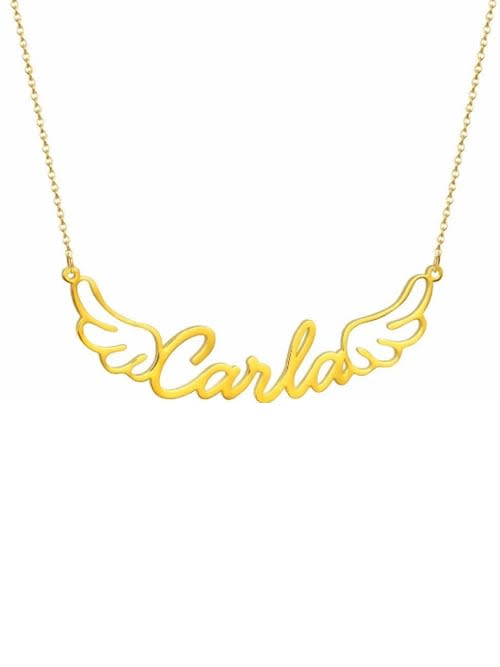 Amazon.com: My Three Angels Personalized Mixed Tone Angel Wing Necklace  with 925 silver, Gold and Rose Gold Plated. Customized with any Words or  Names of your choice. Gifts for Her, Mother, Grandmother,